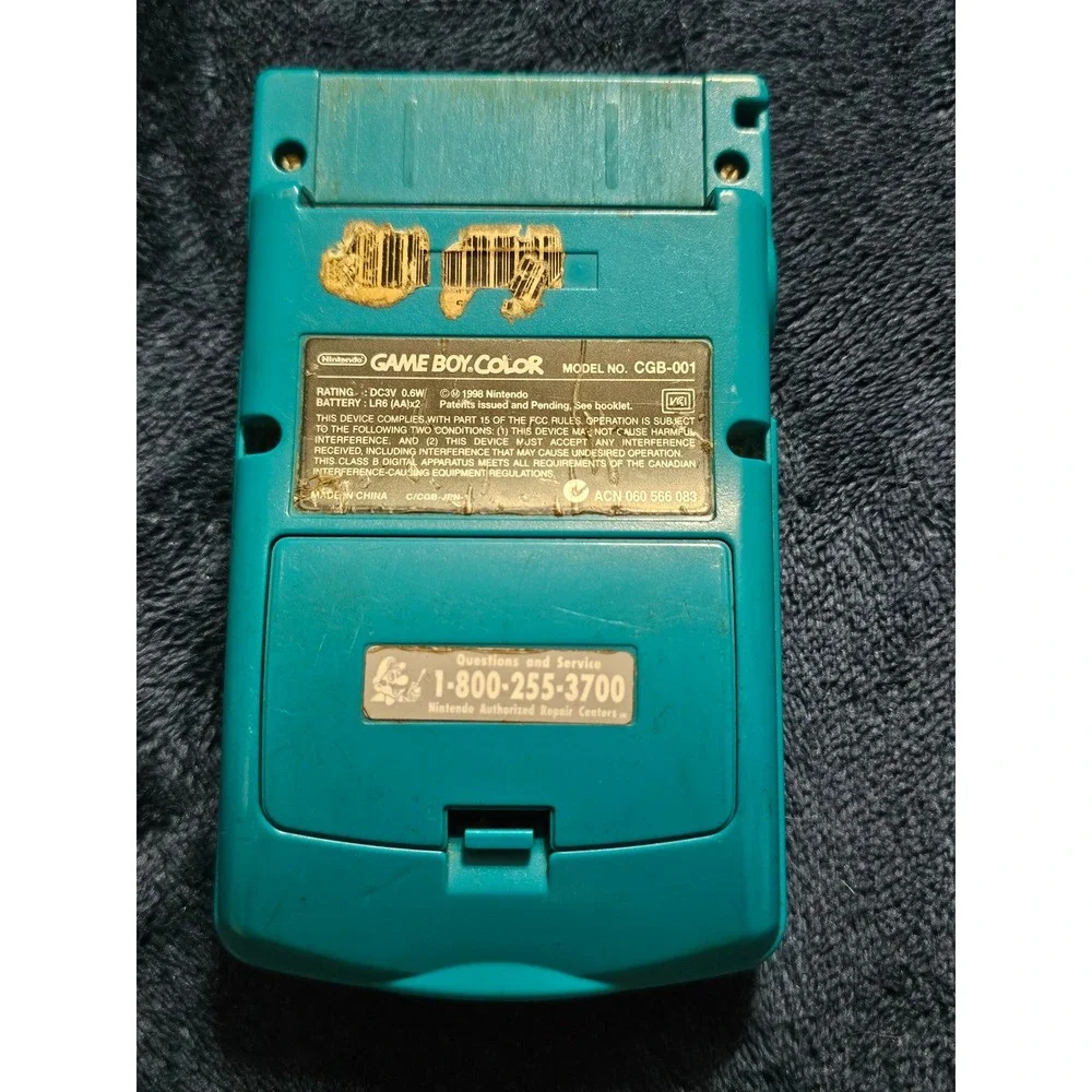 teal Nintendo Game Boy Color handheld console
